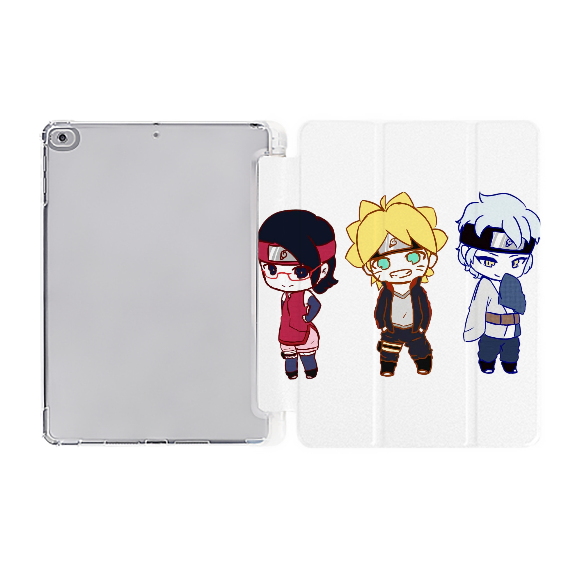 （画像用） NARUTO -ナルト- うずまき ボルト Uzumaki Boruto IPad ケース ペン収納付き 三つ折りスタンド PUレザー×シリコン 対応機種9.5/10.5/10.9インチ